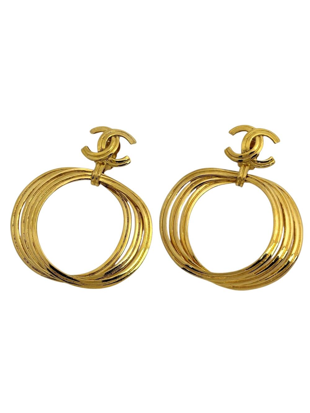 Chanel Cc Logo Clip-On Earrings Metal #346765C14B